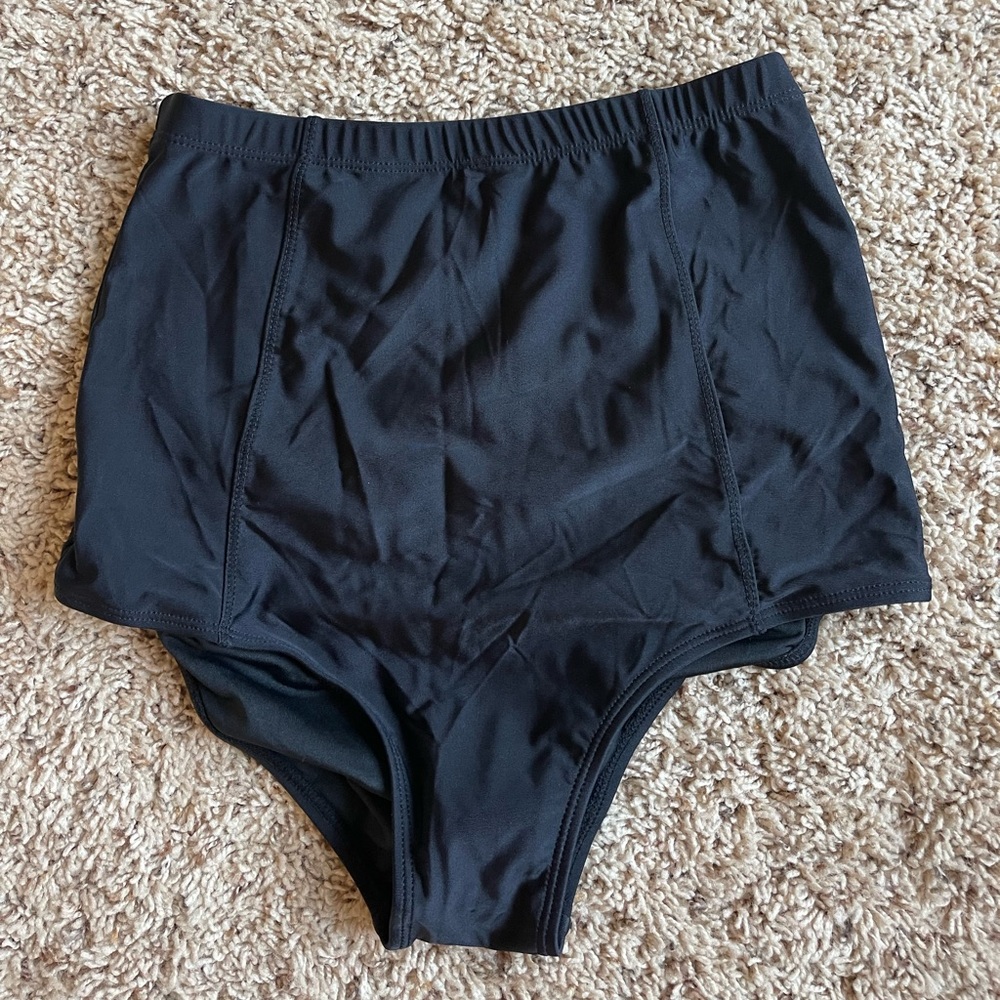 High waisted swim bottoms size small never worn